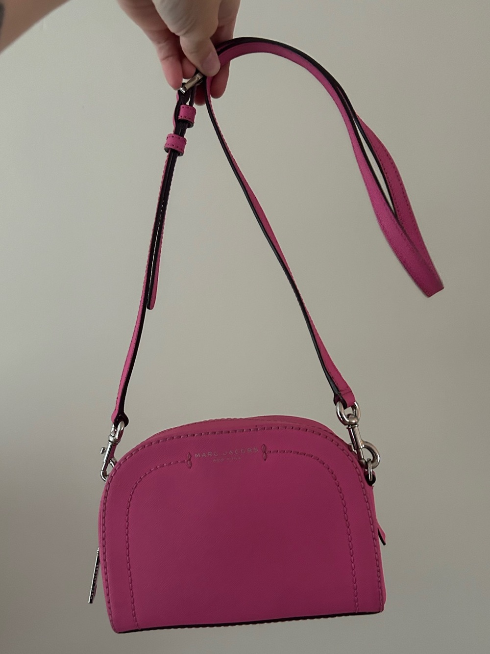 Marc Jacobs Hot Pink Leather Crossbody Bag